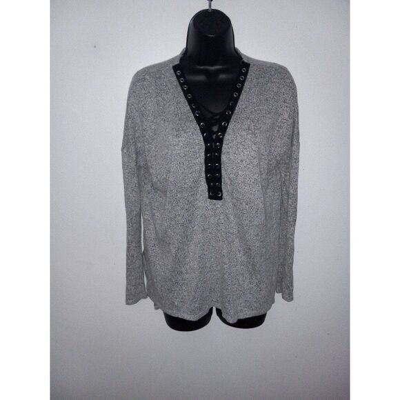 Gray Active USA lace up sweater - Picture 1 of 4